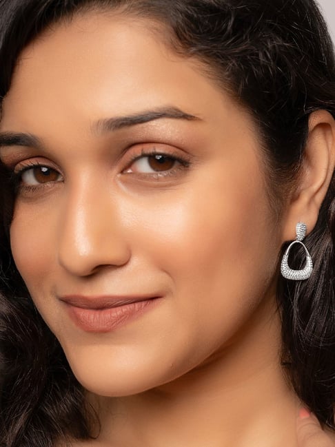 Silberry 925 Sterling Silver Luxe Drop Earrings-picture-13