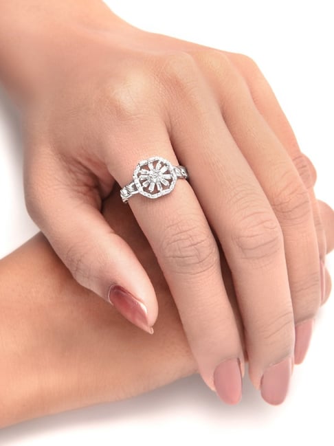 Buy Silberry 925 Sterling Silver Chunky Shine Ring Online At Best