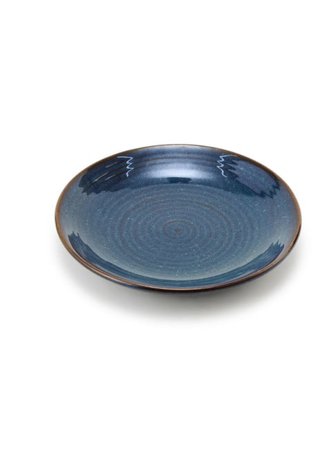 Fabindia Maahi Blue Ceramic Dinnerware-Dinner Plates-picture-40
