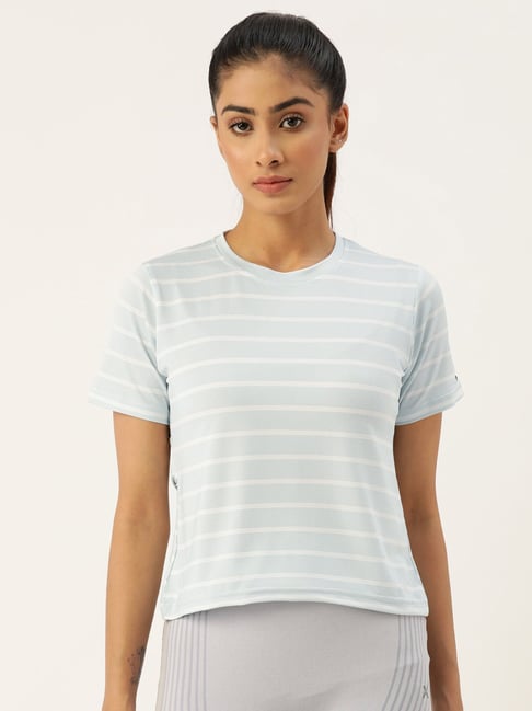FEMEA Green & White Striped T-Shirt