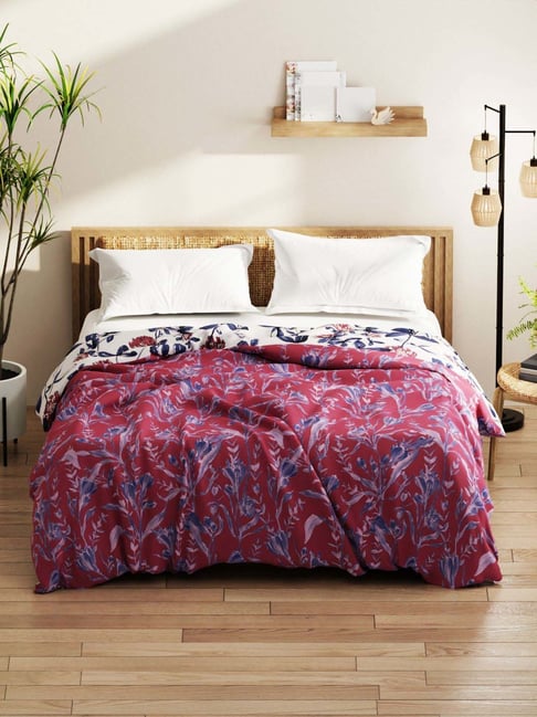 Bianca Denim Feel Red & Blue Fabric 192 TC 150 GSM Double Comforter
