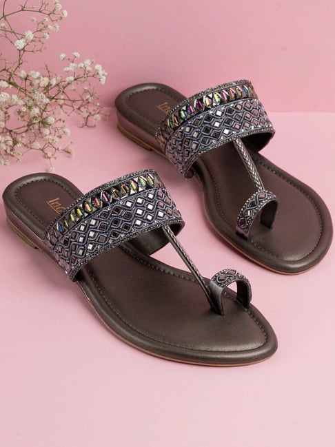 Women's Pewter Toe Ring Sandals