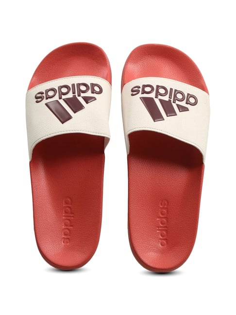 Buy Adidas Men's Adilette Shower Maroon White Slides for Men at