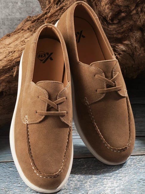 ID Men's Beige Derby Shoes