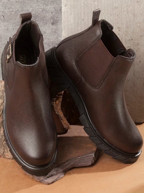 Wear Nice Dress Boots For Men AMAPO Men's Mid-Top Oxford Boots