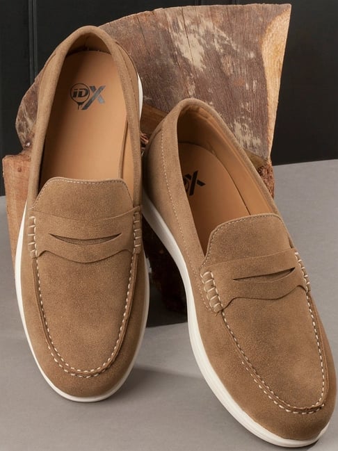 ID Men's Beige Casual Loafers