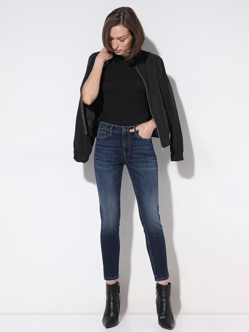 Vero Moda Blue Cotton Skinny Fit Jeans-picture-29