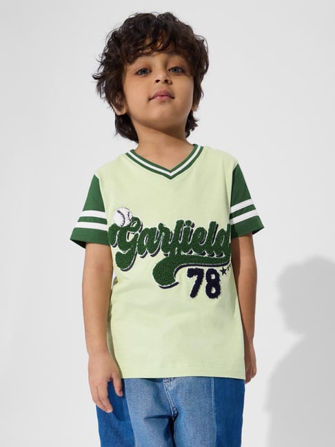 The Souled Store Boys Green Cotton Print T-Shirt-picture-20