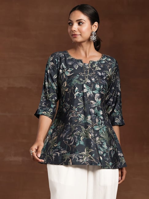 gerua by libas Libas Grey Printed Kurti-picture-28