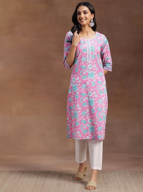 Libas Pink Printed Kurta