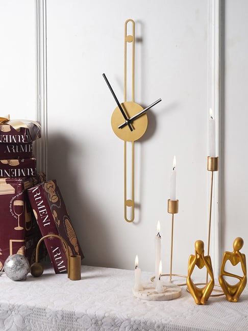The Artment Nordic Minimalist Gold Needle Wall Clock