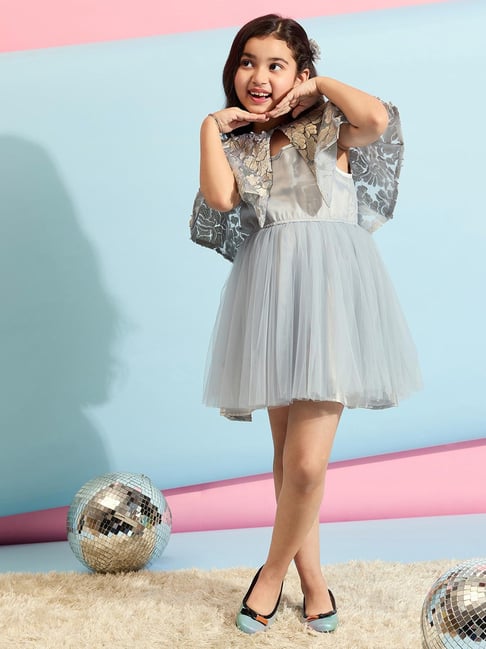 StyloBug Girls Grey Dress-picture-17