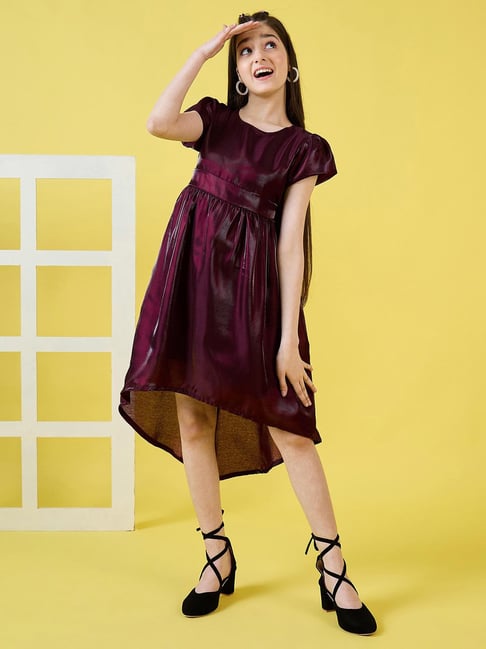 StyloBug Girls Maroon Dress-picture-35