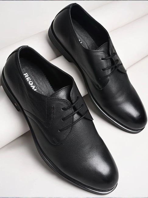 Regal Men's Black Derby Shoes