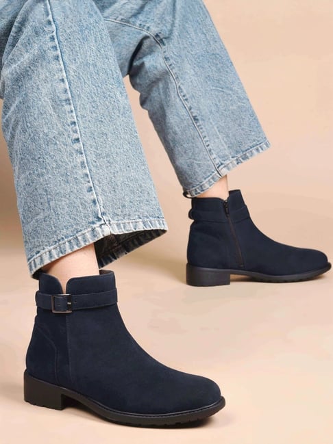 Clog London Women's Navy Casual Booties