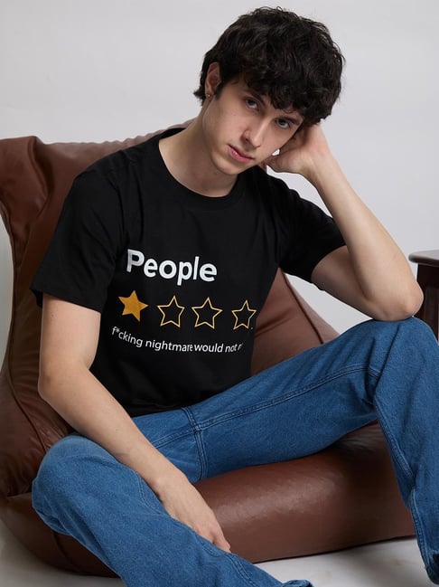 IVOC Black Print T-Shirts-picture-22