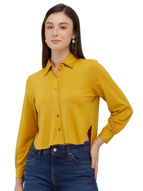 Izel Yellow Regular Fit Casual Shirt-picture-45