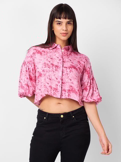 Izel Pink Regular Fit Ombre Casual Shirt-picture-38