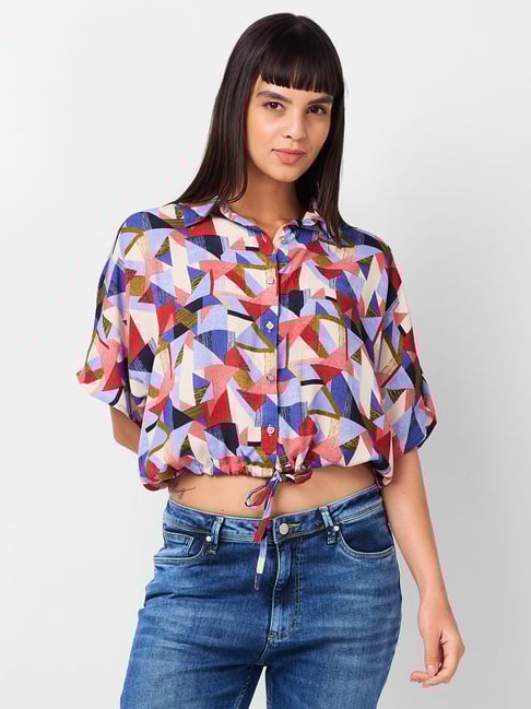 Izel Multi Regular Fit Geometric Casual Shirt-picture-38
