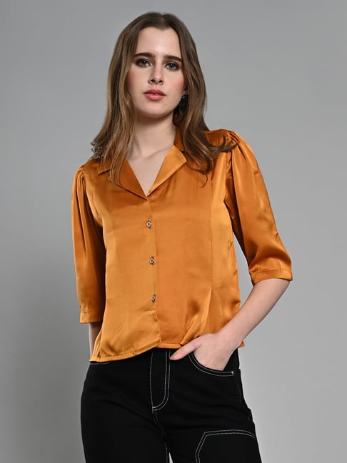 Izel Yellow Regular Fit Casual Shirt-picture-18