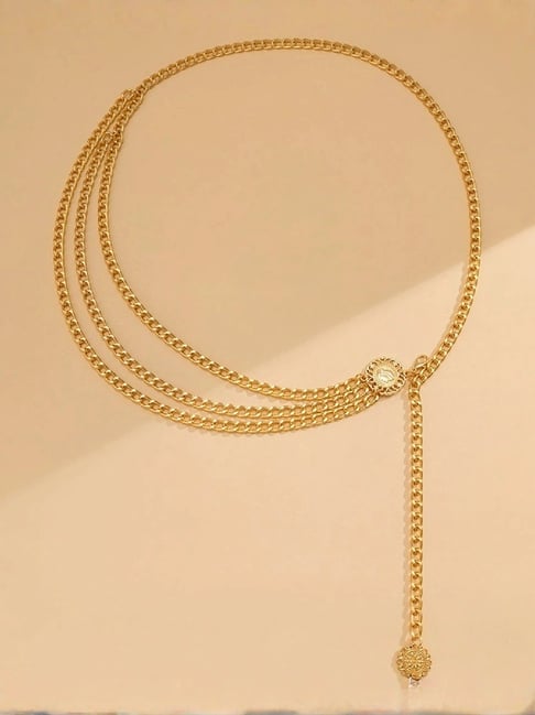Buy Peora Gold Plated Layer Chain Waist Chain Jewellery Online