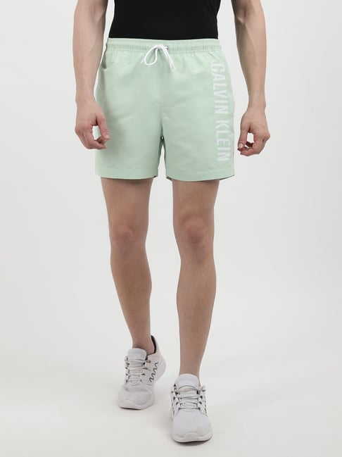 Calvin Klein Green Regular Fit Sports Shorts
