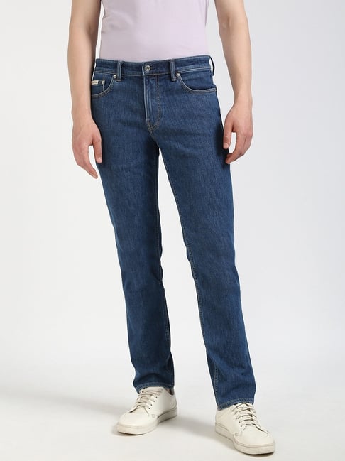 Calvin Klein Blue Cotton Regular Fit Jeans-picture-42
