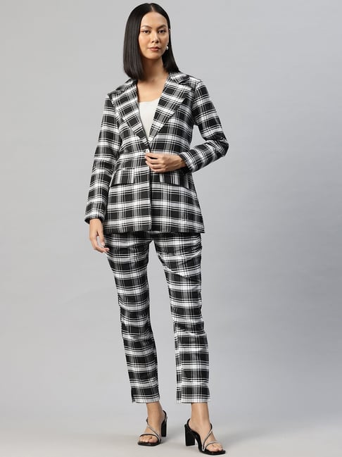 Cottinfab Black Checks Two-Piece Formal Suit-picture-36
