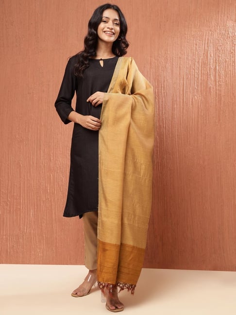 Fabindia MustardSolidDupatta-picture-16