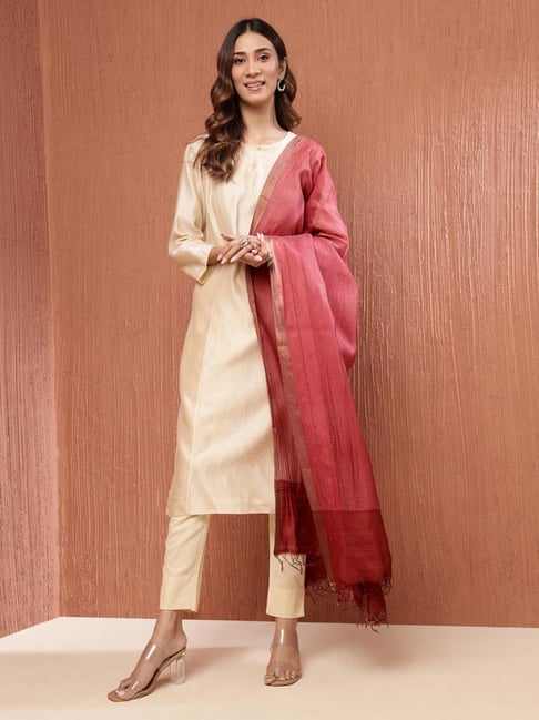 Fabindia RedSolidDupatta-picture-44