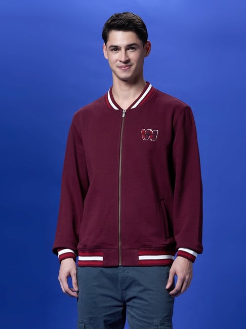 Pepe Jeans Burgundy Regular Fit Embroidered Sweatshirt-picture-27