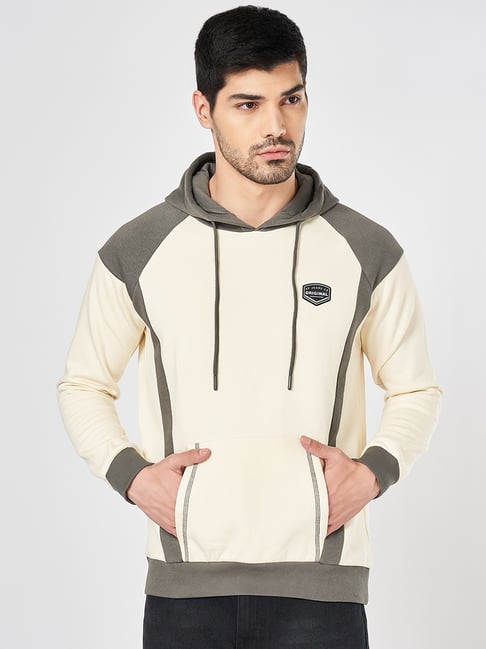 Sf Jeans By Pantaloons Pink Regular Fit Colour Block Hooded Sweatshirt-picture-16