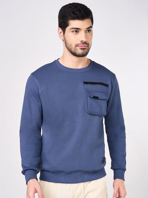 Urban Ranger By Pantaloons Blue Regular Fit Sweatshirt-picture-31