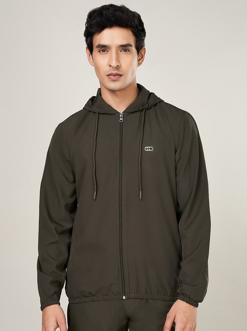 Ajile By Pantaloons Dark Olive Regular Fit Hooded Jacket-picture-38