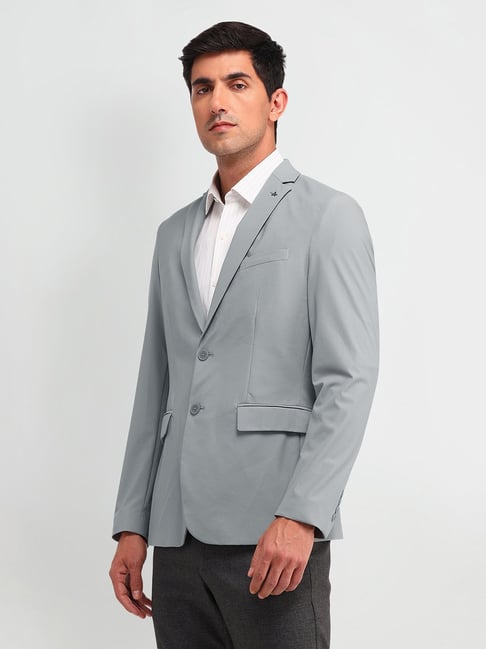 Arrow Grey Nylon Slim Fit Jacket