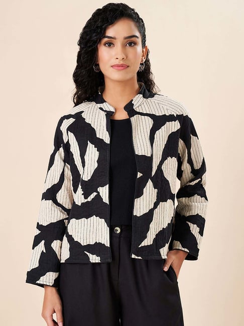Akkriti by Pantaloons White & Black Printed Jacket-picture-36