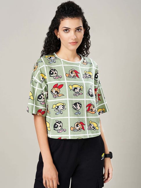 Ajile by Pantaloons Green Cotton Printed Top-picture-177
