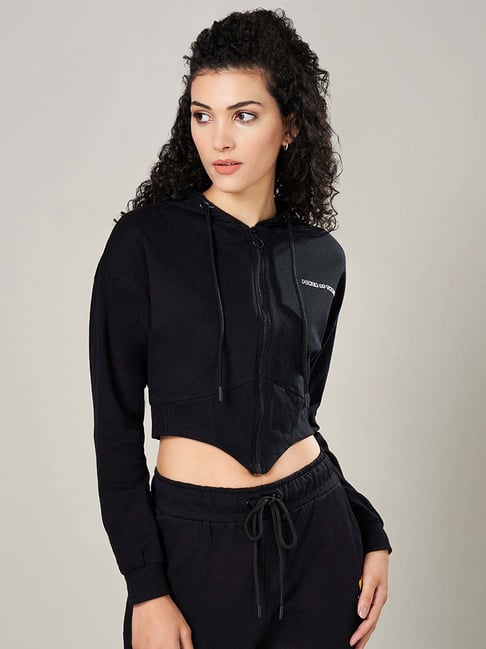 Ajile by Pantaloons Jet Black Cotton Printed Top-picture-43