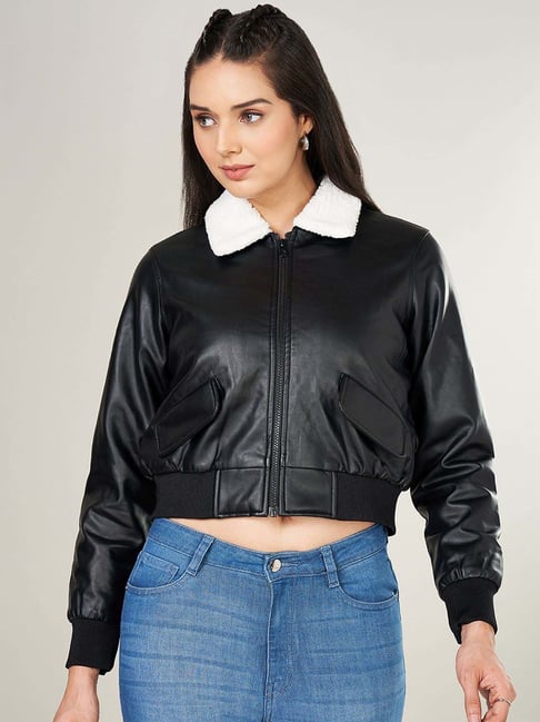 SF Jeans by Pantaloons Jet Black Plain Jacket-picture-35