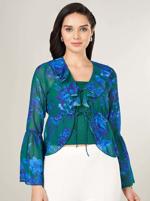 Honey by Pantaloons Green Printed Top-picture-13