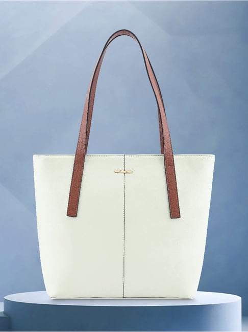 Fastrack Beige Solid Large Tote Handbag-image-38