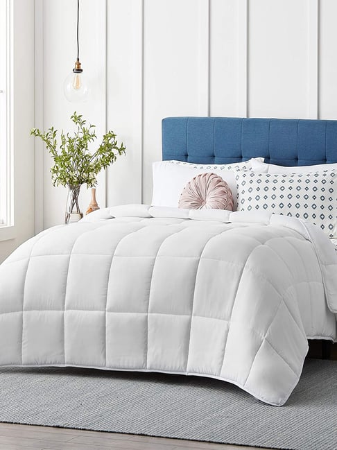 Razzai White Poly fill Basic Comforters