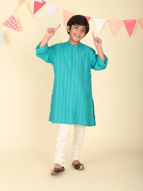 Fabindia Boys Blue Kurta-image-13