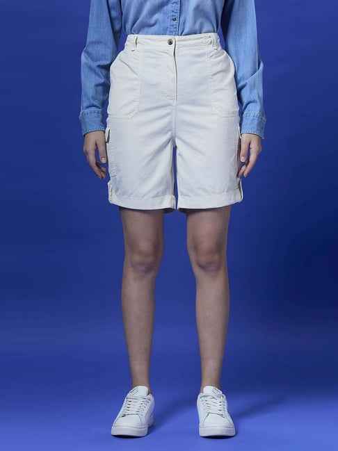 Pepe Jeans White Cotton Shorts