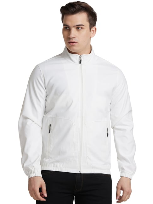 Park Avenue White Regular Fit Jacket-picture-32