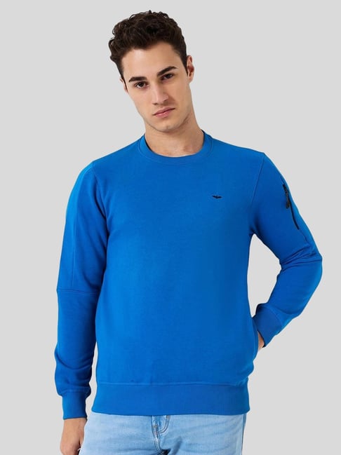 Park Avenue Blue Slim Fit Sweatshirt-picture-14