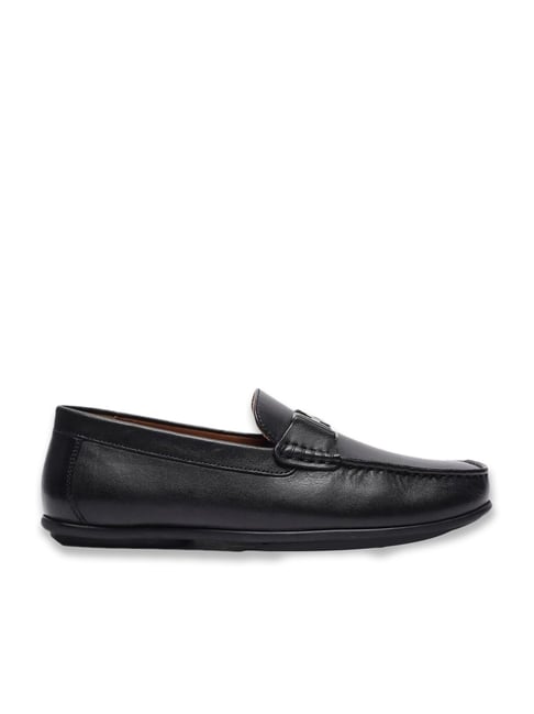 Louis Philippe Men's Black Casual Loafers