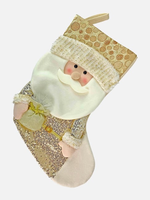 Little Surprise Box Christmas D¿cor Gold Unisex Golden Santa Christmas Stocking For Gifts-picture-22