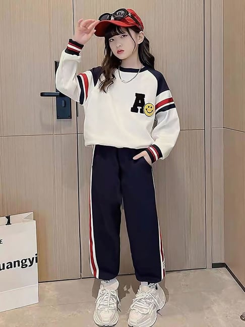 Little Surprise Box Unisex Navy Blue¿Embroidered Track Suits-picture-21