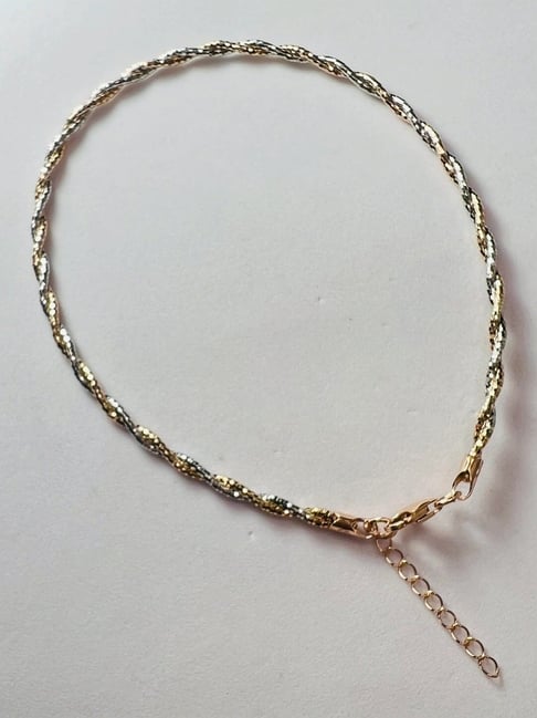 Arte Jewels 925 Sterling Silver Rose Gold Twisted Anklet for Women-picture-27